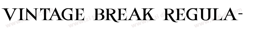 vintage break regula字体转换